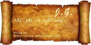 Jójárt Gábor névjegykártya