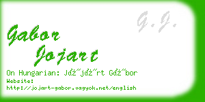 gabor jojart business card